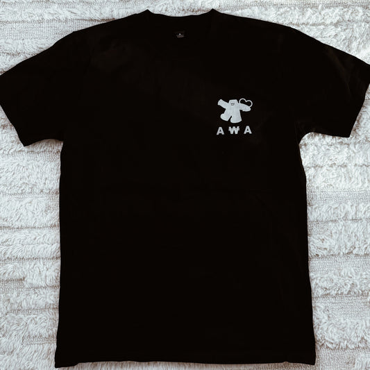 AWA Black Cotton T-Shirt